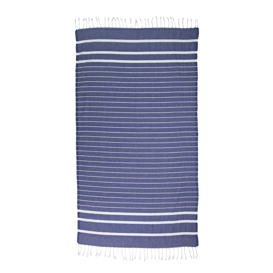 Navy Stripes Thin Turkish Towel Tolu Australia Full
