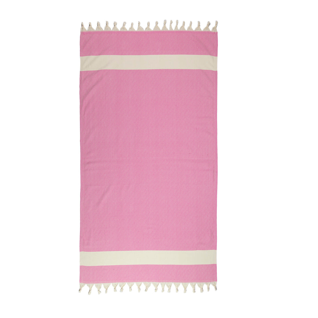 Pink and White Turkish Towel Full Tolu Australia