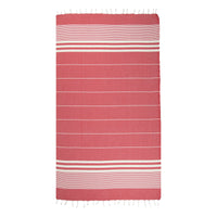 Red and white Thin Turkish Towel tolu australia