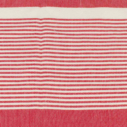 Red and white Thin Turkish Towel tolu australia