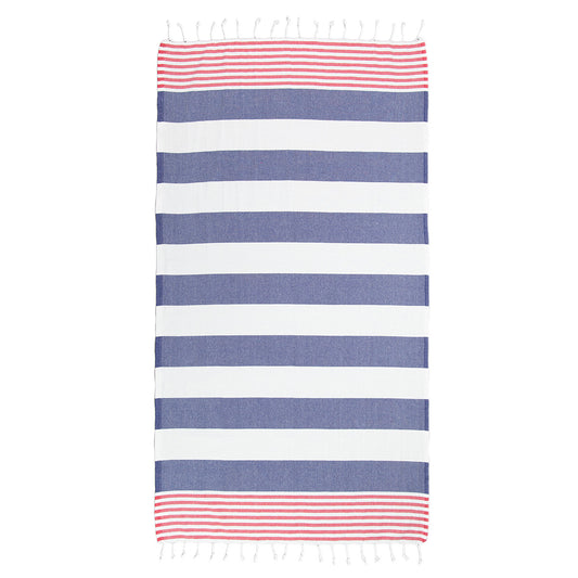 Sailor Blue Thin Turkish Towel Tolu Australia Full